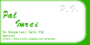 pal imrei business card